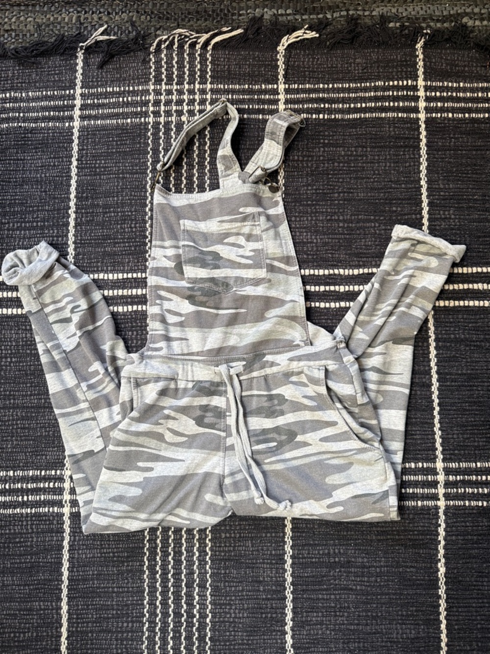 Vintage Havana Gray Camo Overalls Jumpsuit